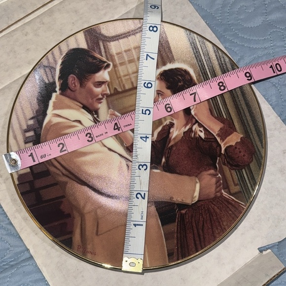 1993 W.S. George Gone With The Wind Collector's Plate "Scarlett's Heart W/ Tara" - Picture 3 of 5